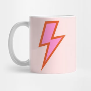 Pink and Burnt Orange Lightning Bolt Mug